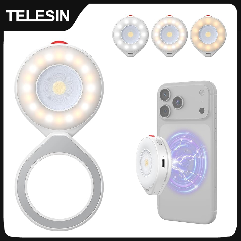 Photography Lighting Brand - TELESIN Magnetyczna lampka błyskowa do smartfona,