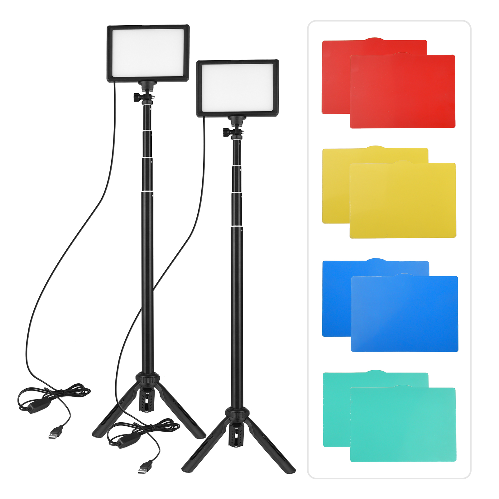 Photography Lighting Uk - Andoer 2 szt. Zestaw światło LED