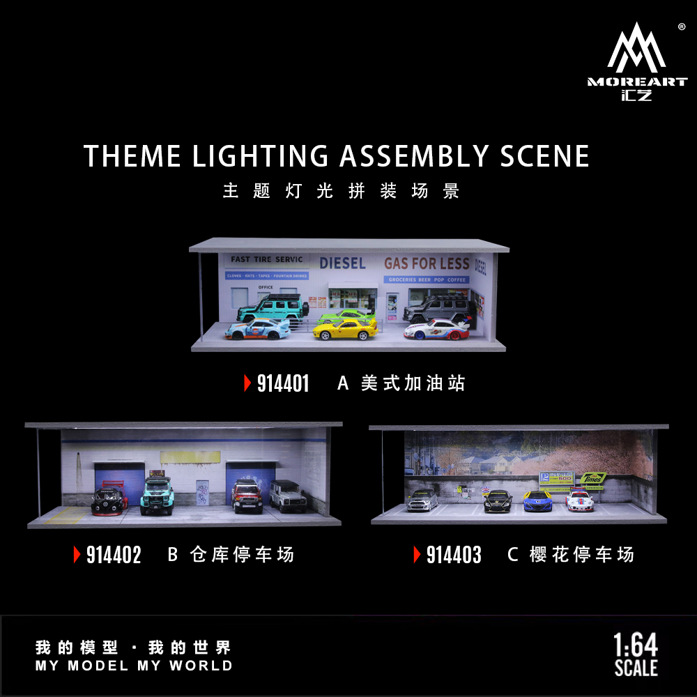Photography Lighting Placement - Moreart 1/64 Scena z motywem miejskim