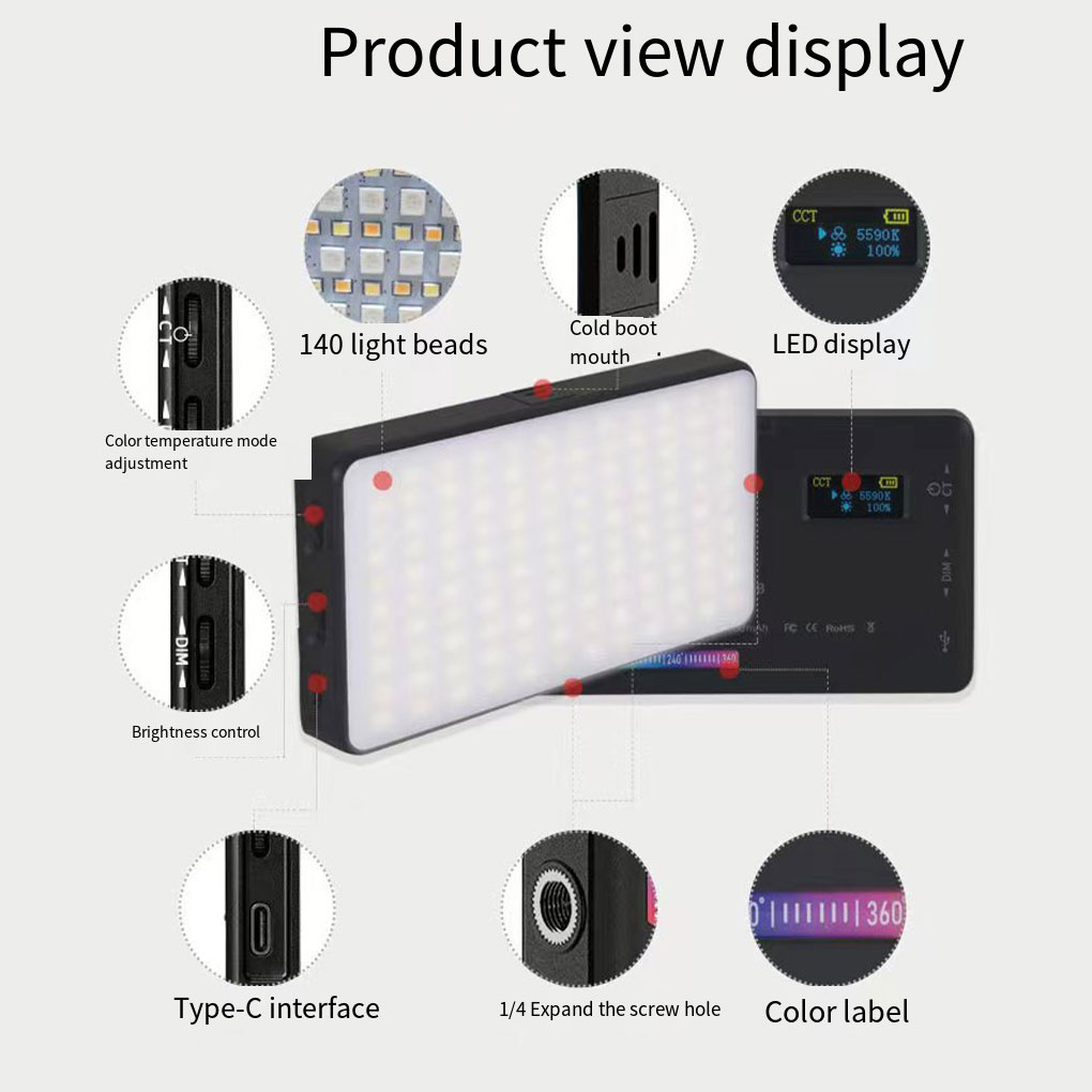 Tryby RGB Mini reflektor wypeł – Photography Lighting Color recenzja i cena